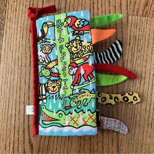 🆕 EUC Jellycat Rainforest Tails soft cloth sensory crinkle book